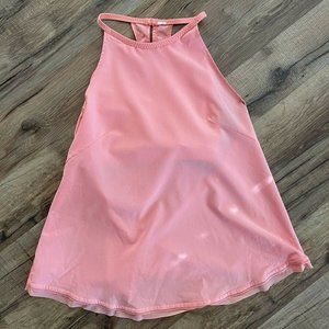 Lululemon Free Spirit Tank in Light Coral with Attached Bra